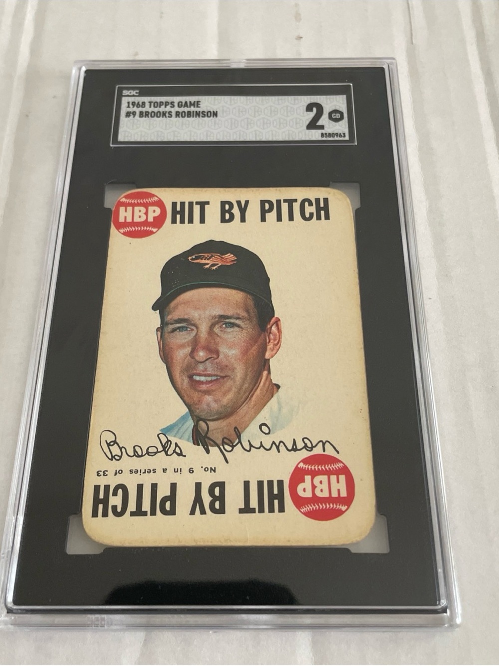Brooks Robinson 1968 Topps Game  #9 SGC 2 Vintage Baseball Card